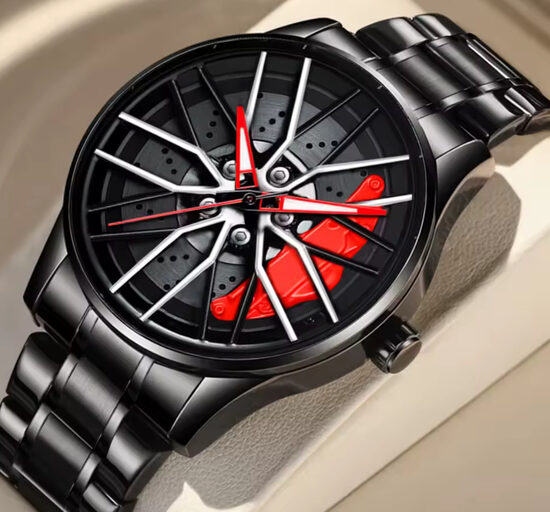 Universalus automobilio ratų stiliaus laikrodis