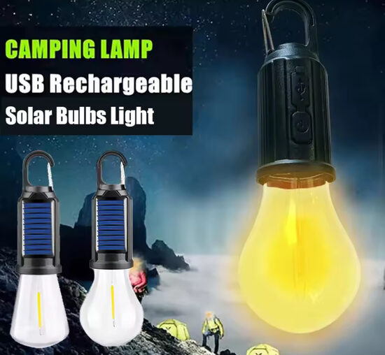 Universali Led Lempa Su Saules Baterija 2 Vnt.